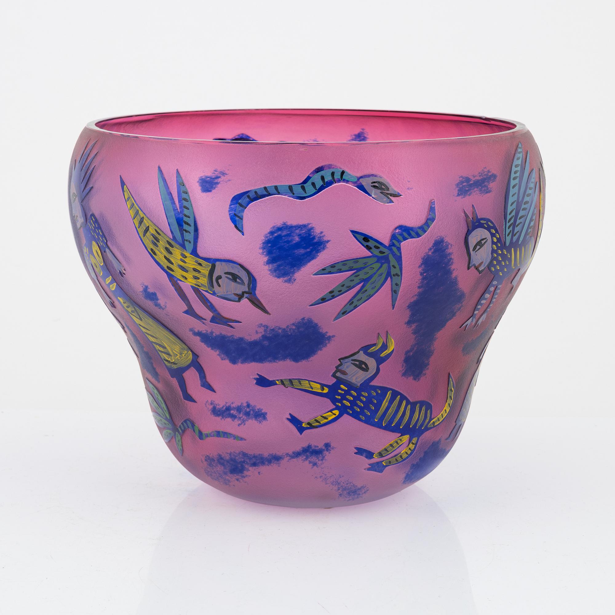 Ulrica Hydman-Vallien, vas, glas, Kosta Boda, unik.