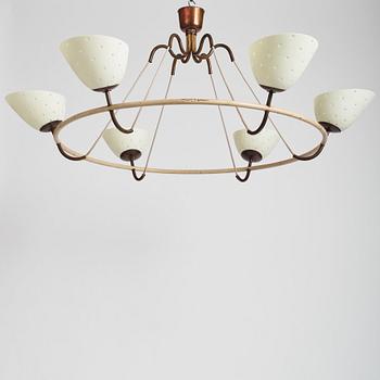 Hans Bergström, a rare chandelier, ateljé Lyktan, Åhus 1930-40s.