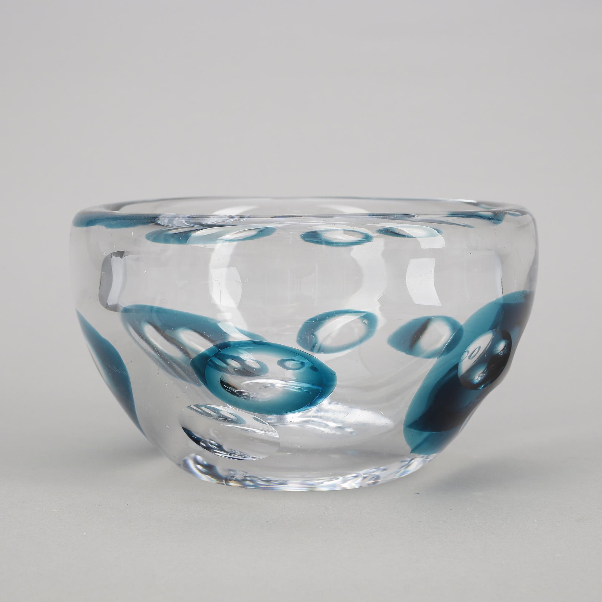 SKÅL, glas, Vicke Lindstrand, Kosta.