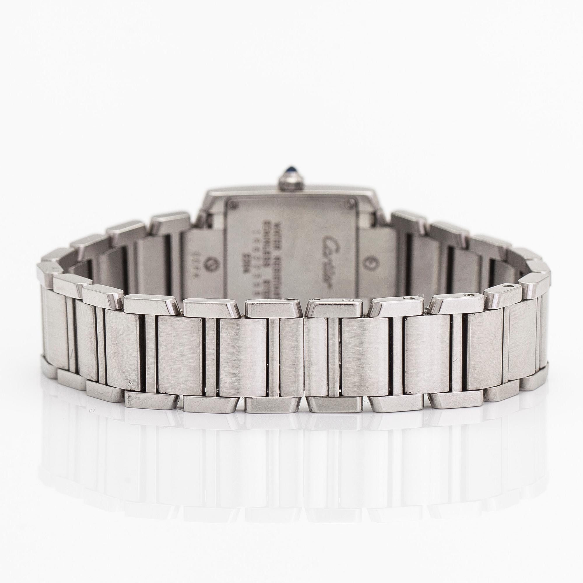 Cartier, Tank Francaise, armbandsur, 20 x 18 (25) mm.