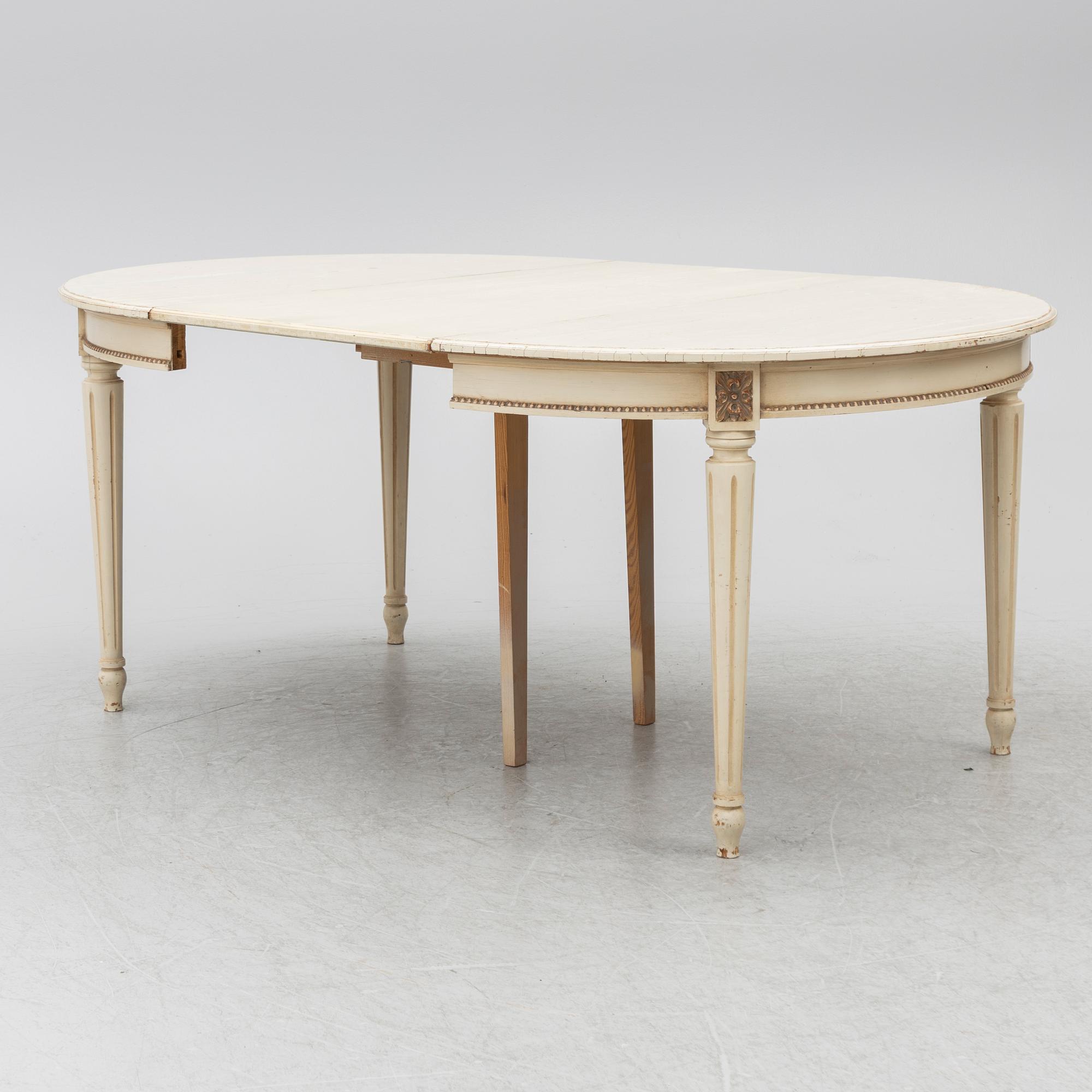 Dining table, Gustavian style, mid-20th century.