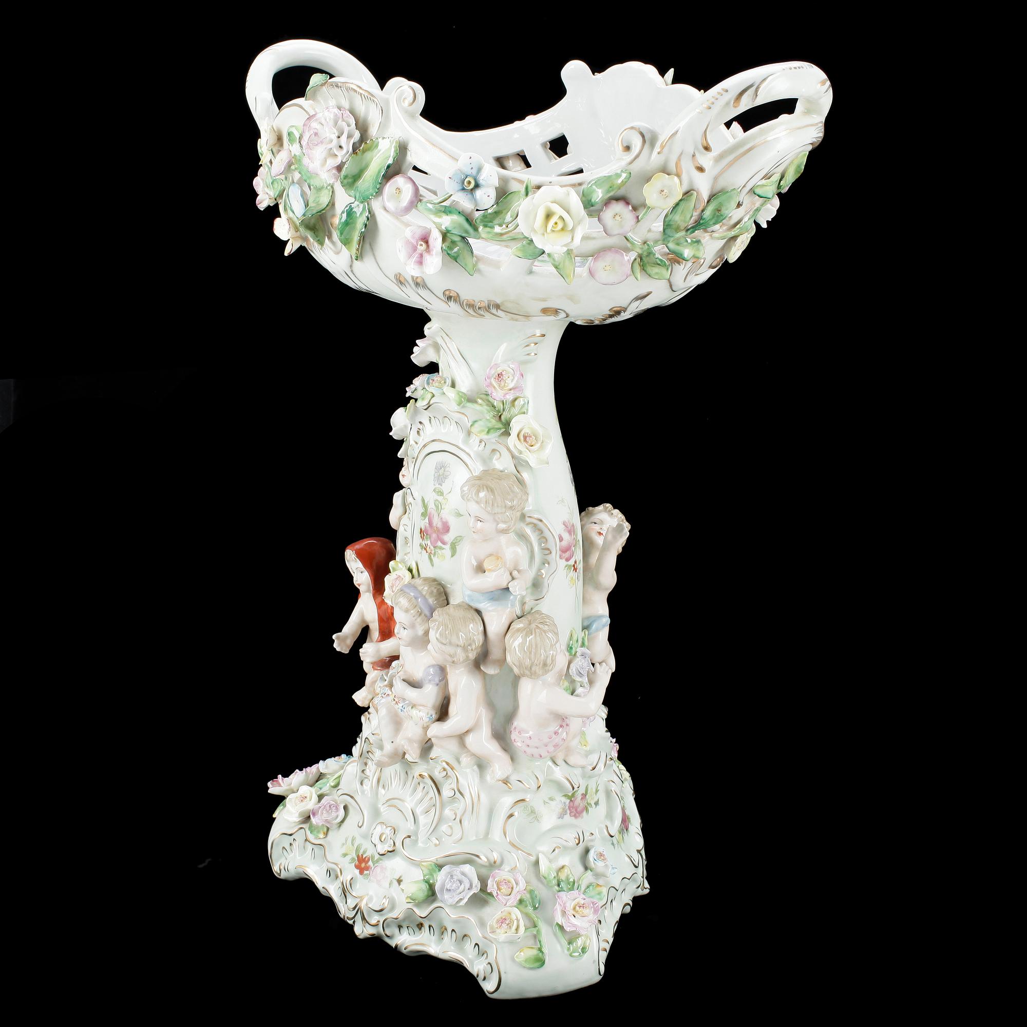 UPPSATSSKÅL, porslin, Meisenlikanande märke, 1900-tal.