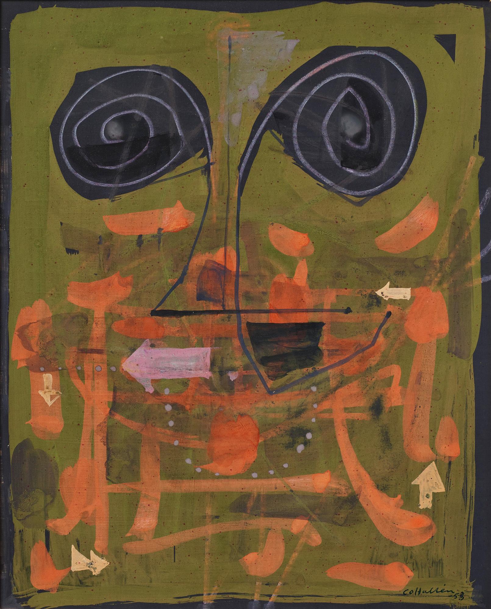 CO Hultén, gouache, signerad och daterad -53.