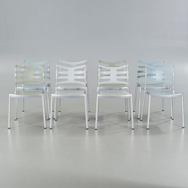 Eight "Ice" chairs, desigend by Kasper Salto, Fritz Hansen, 2003.