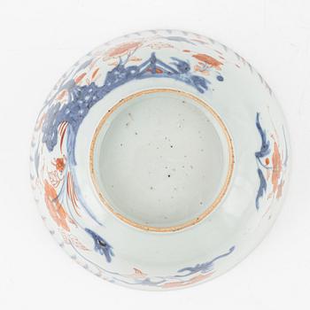 A set of seven imari dishes and a bowl, Qing dynasty, 18th Century.