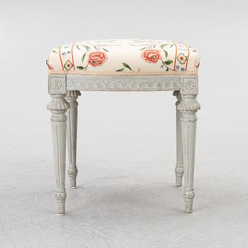 A Swedish late 18th century stools, Gustavian.