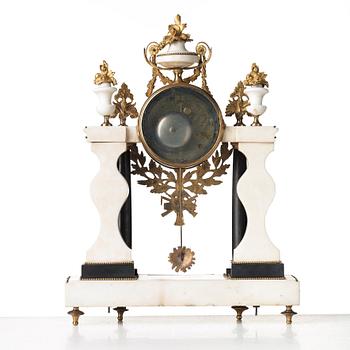 A Louis XVI late 18th century mantel clock.