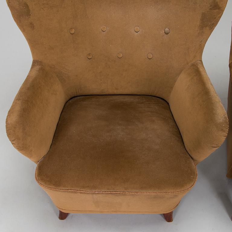 Fåtöljer, ett par, 1900-talets mitt.