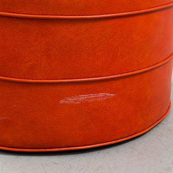 A 20th century patent leather circus pouf.