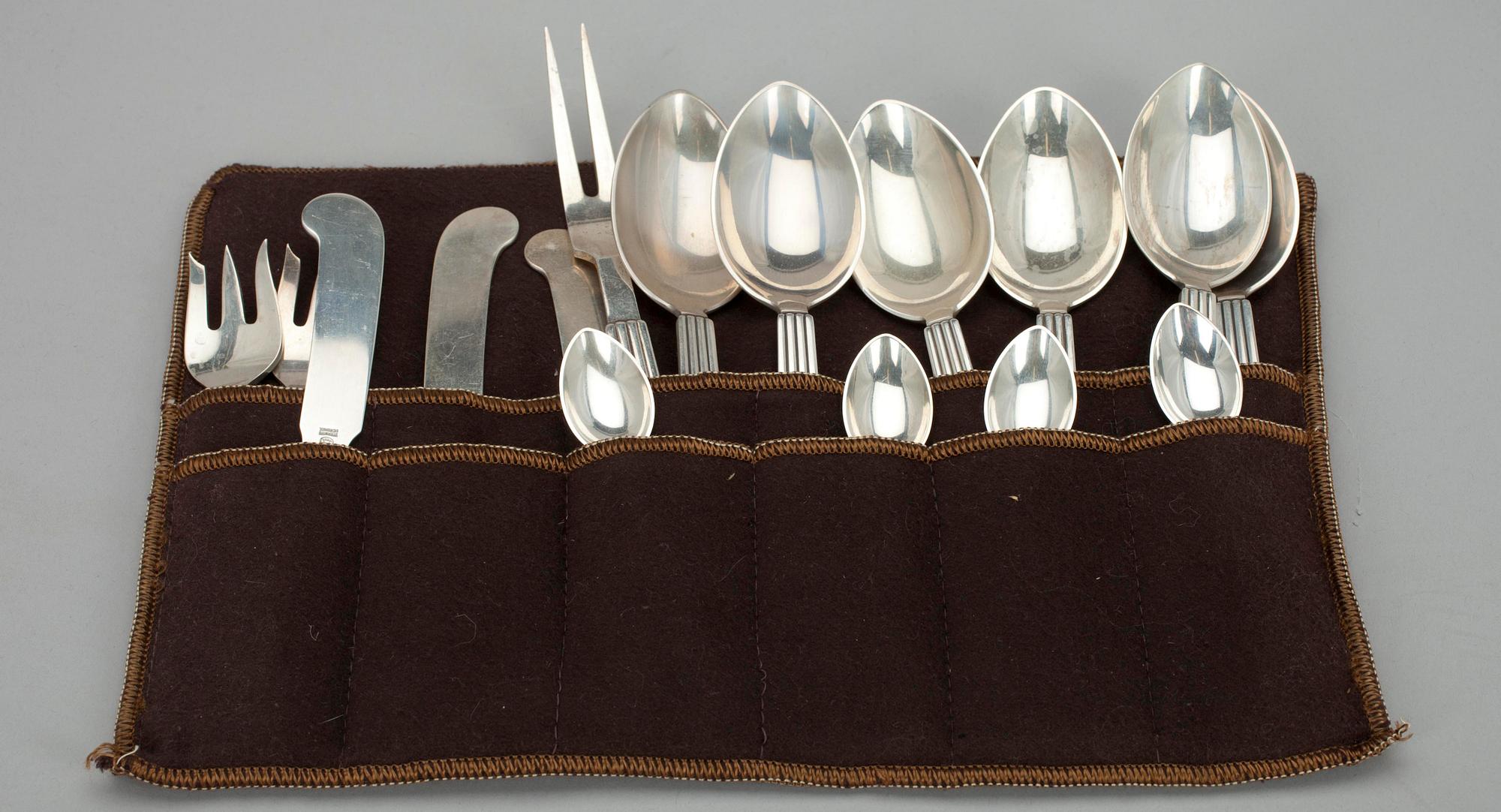 BESTICK 16 st, silver, Georg Jensen, Danmark efter 1945.