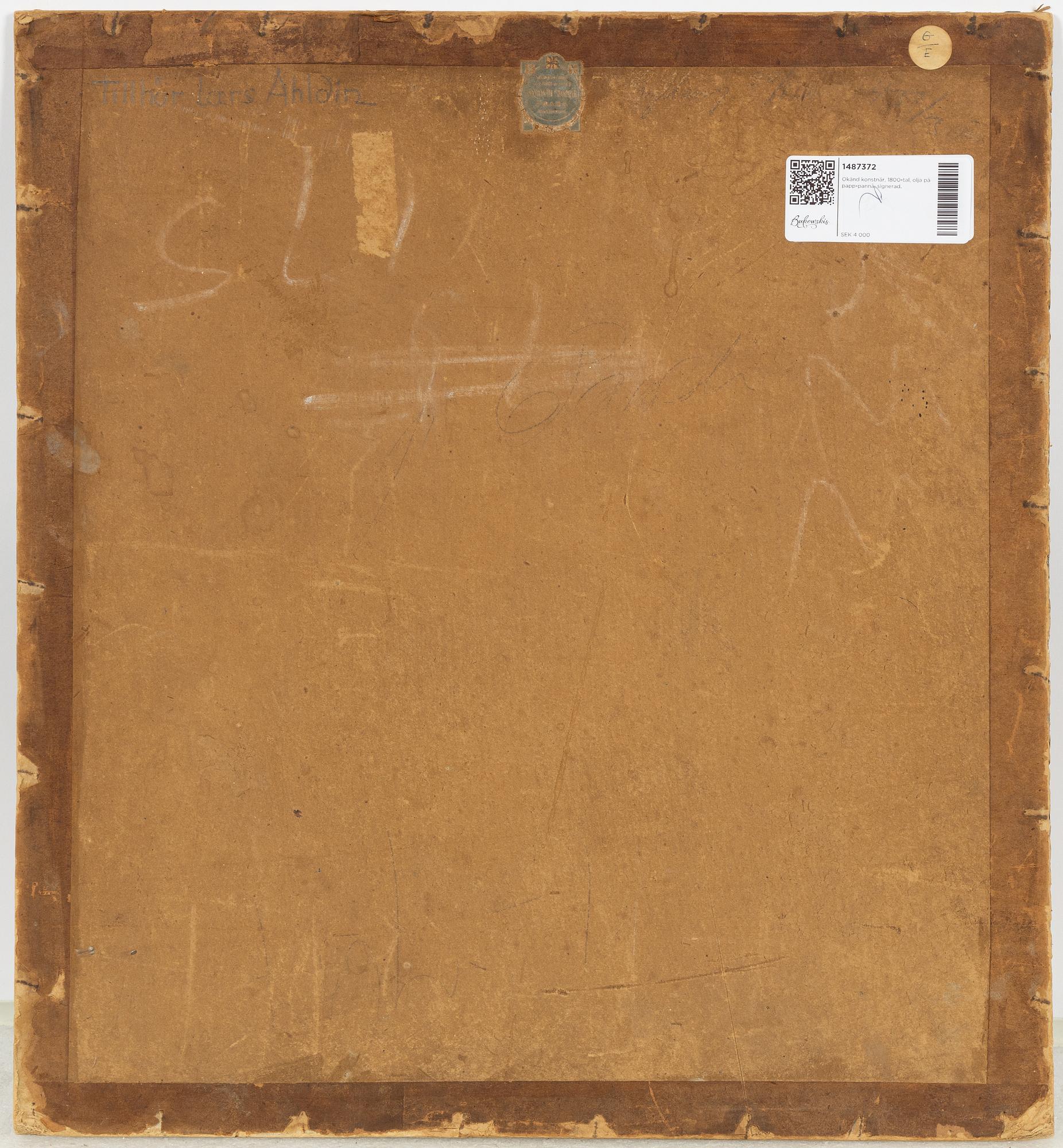 Frantisek Horejc, oil on paper-panel, signed.