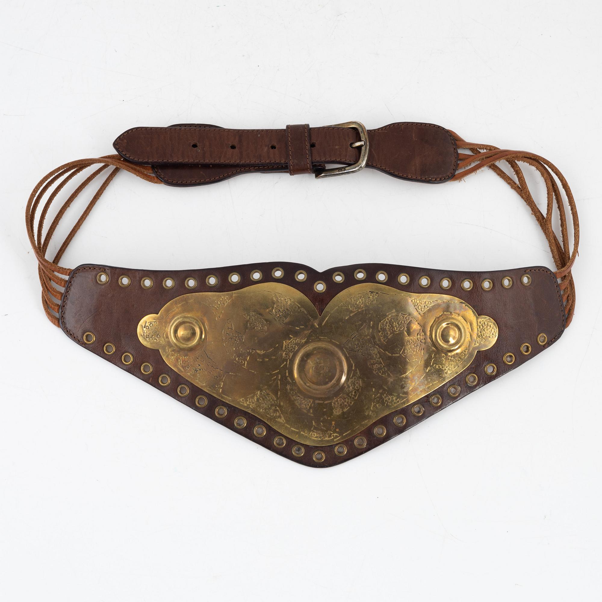 小物 Christian Dior by Galliano leather belt Christian Dior by Galliano leather belt