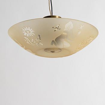 Ceiling lamp, Swedish Modern, 1940s.