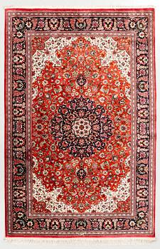 Rug, Ghom, silk, approx. 210 x 130 cm.