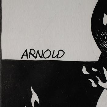 HANS ARNOLD, tusch, signerad.