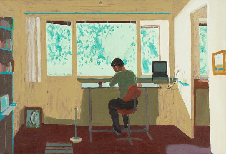 Bengt Jahnsson-Wennberg, triptyk, olja på duk, signerad.