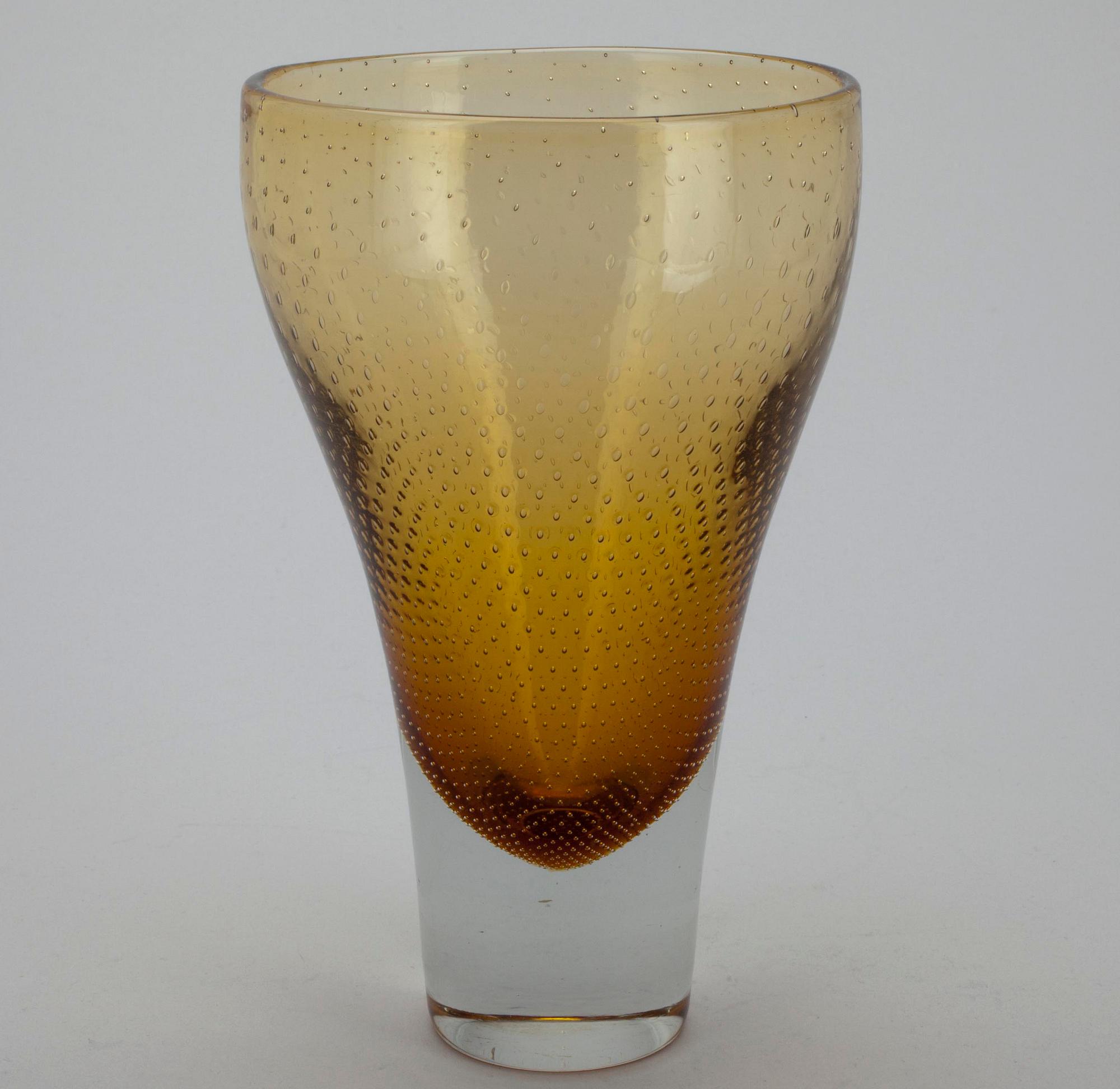 VAS, glas, Gunnel Nyman, signerad G. Nyman Nuutajärvi Notsjö -53.
