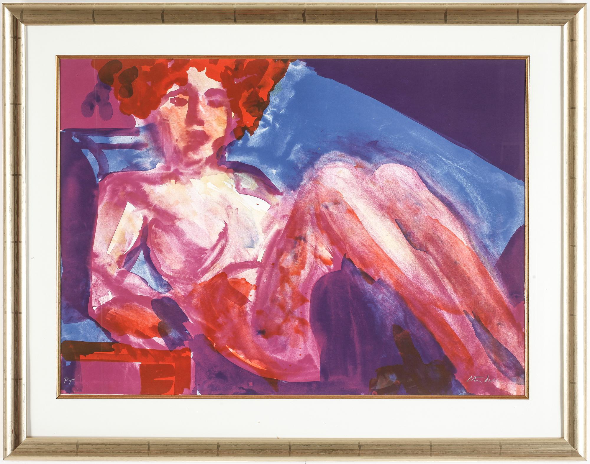 PETER DAHL, färglitografi, signerad, provtryck.