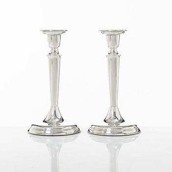 Candelsticks, a pair, silver, GAB Stockholm 1984.