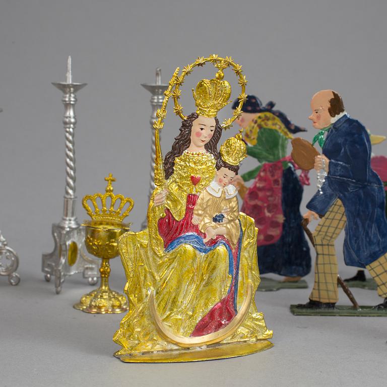 TENNFIGURER, 24 delar. Formgivna av Anny Schweizer 1916, Schweizerzinn.