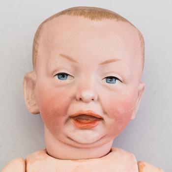 A bisque head character baby doll nr 100 by Kämmer & Reinhardt, Germany, 1910-tal.