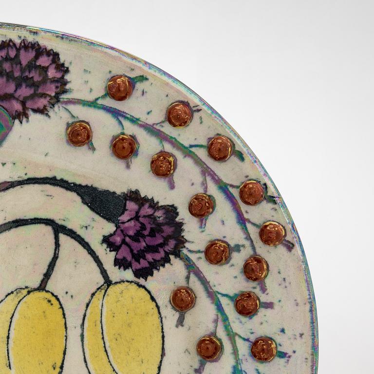 Birger Kaipiainen, Decorative dish, ceramic, signed Kaipiainen Arabia.