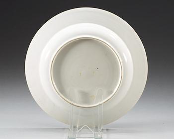 A blue and white armorial soup dish, Qing dynasty, Qianlong (1723-35).