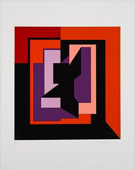 Victor Vasarely, mapp med 5 serigrafier, signerade 99/150.