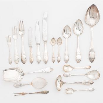 Besticksservis, silver, 124 delar, silver, Danmark, bl a C. Holm, Köpenhamn 1911 .