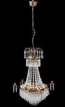 LJUSKRONA, empire-stil, 1900-talets andra hälft. Höjd ca 75 cm.