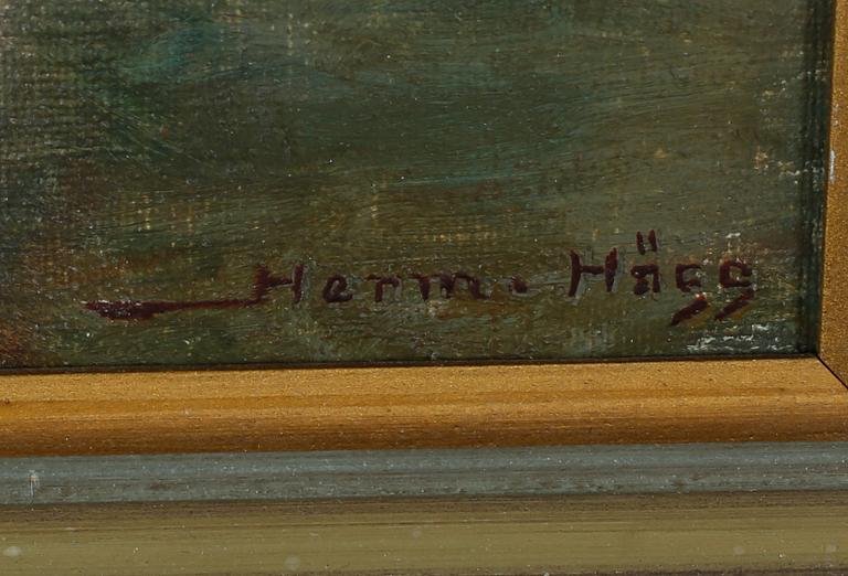 HERMAN HÄGG, olja på duk, signerad.