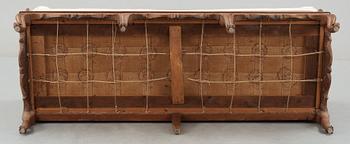 TRÅGSOFFA. Rokokostil. 1800/1900-tal.