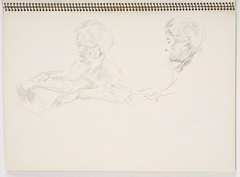 Lotte Laserstein, Skissblock med 23 teckningar varav 3 signerade.