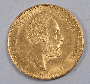 GULDMYNT. Sverige och Norge, 20 Kr, 1875.