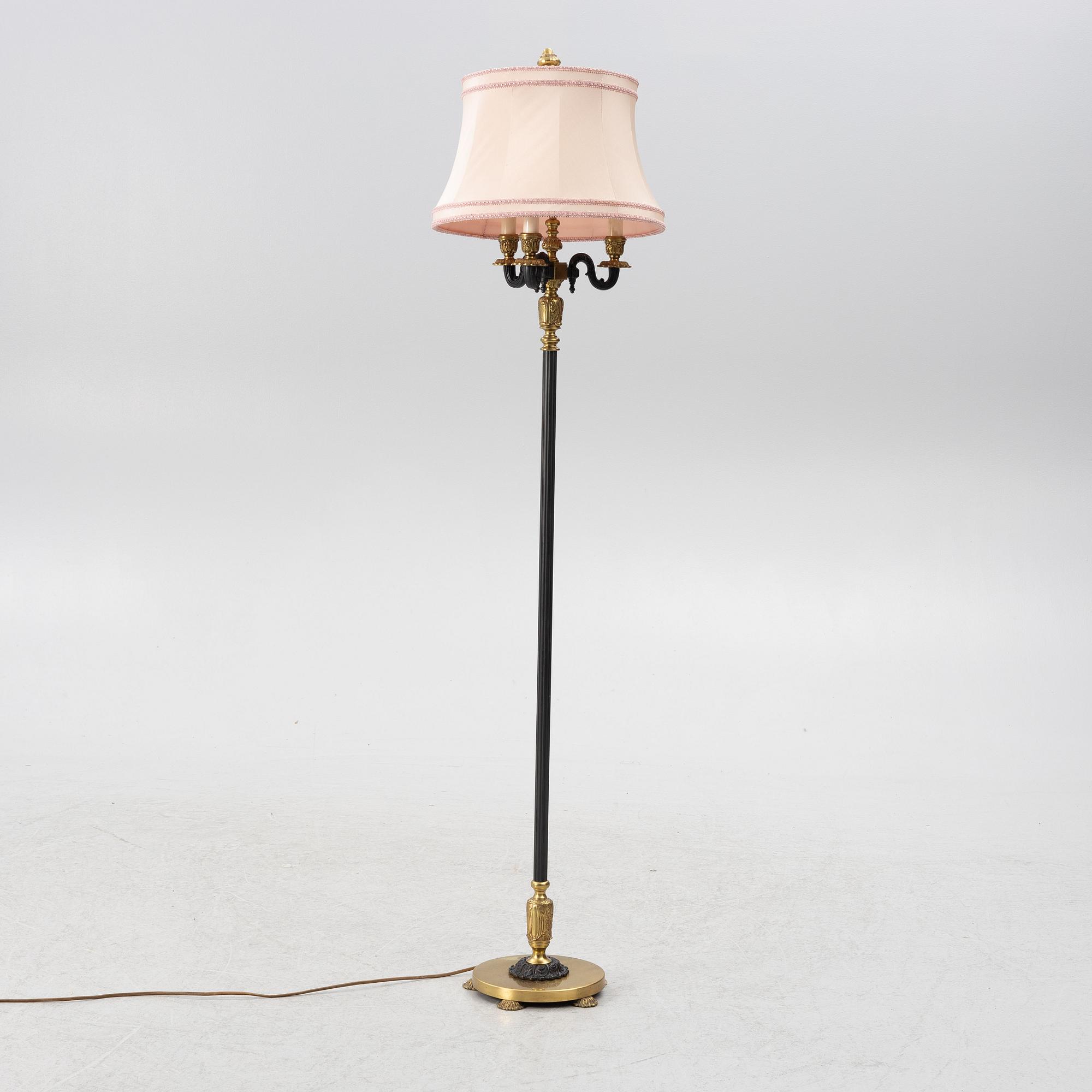 Einar Bäckström's Metal Goods Factory, floor lamp, model 5502, circa mid-20th century.