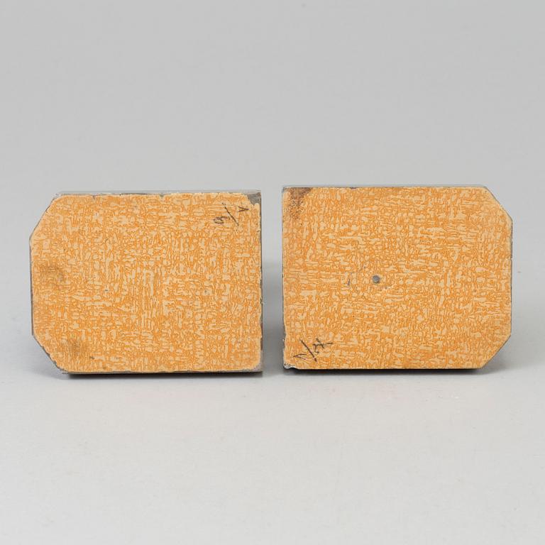 BOKSTÖD, ett par, art déco, 1930-tal.