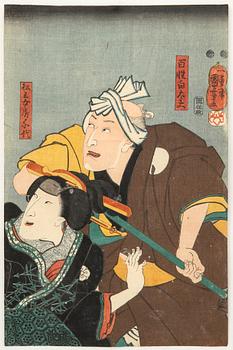 Utagawa Kunisada (Toyokuni III), Kabuki scene.