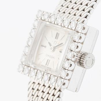 Omega, wristwatch, 14 x 14 mm.