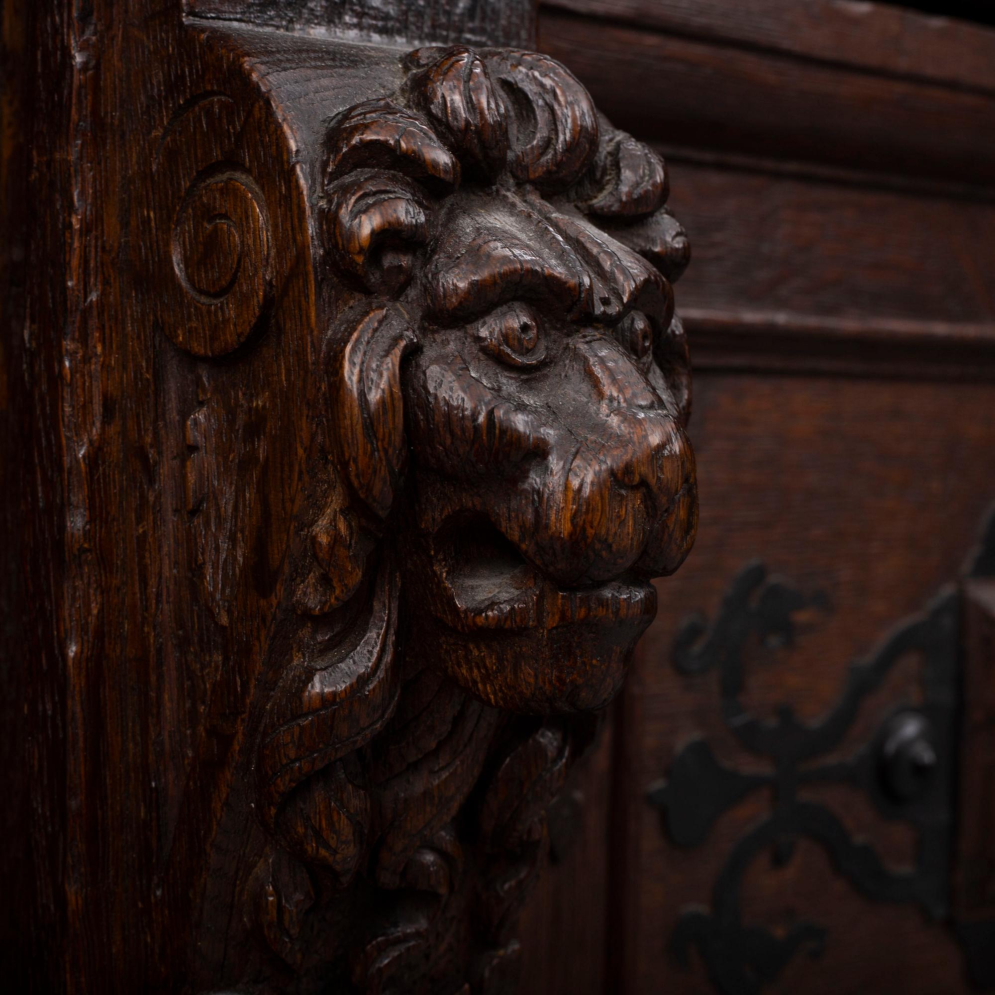 A 19th century oak cabinet.
