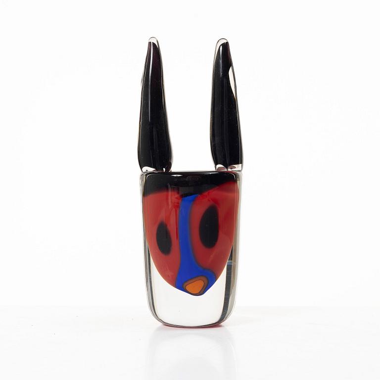 Erik Höglund, a glass scukpture/vase, Studioglas Strömbergshyttan, Sweden, 1992.