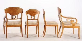 SOFFGRUPP, 7 delar, Karl Johan-stil. 1900-tal.