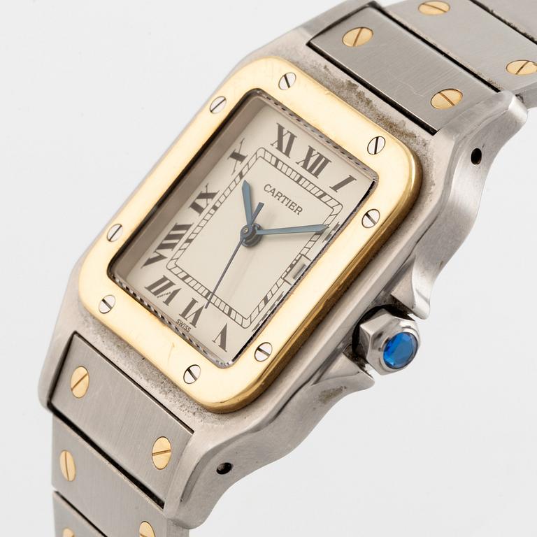 Cartier, Santos, wristwatch, 29 x 29 (41) mm.