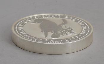 SILVERMYNT, 30 dollars, Elizabeth II, Australien, 1995. Vikt 1 kg.