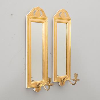 Mirror sconces, a pair, "Regnaholm", IKEA's 18th-century series, 1990s.