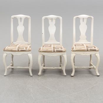 Seven rococo chairs, second half of the 18th century.