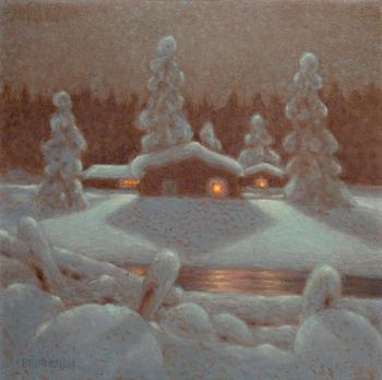 Bror Lindh, "Vinternatt" (Winter night).