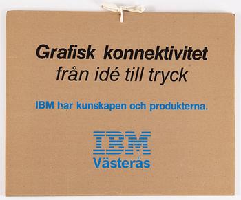 Sture Johannesson, computer graphic i samarbete med Sten Kallin IBM, signerad daterad och numrerad 1989 HC III/X.