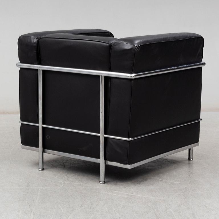 LE CORBUSIER, PIERRE JEANNERET & CHARLOTTE PERRIAND, a 'LC2' easy chair, Cassina, Italy.