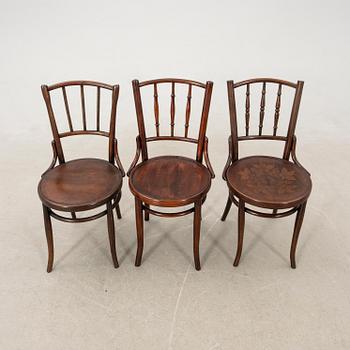 Chairs, 3 pcs, early 20th century, similar.