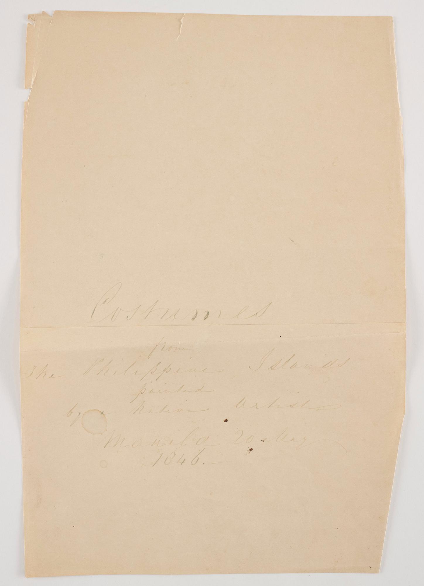 Justiniano Asunción Attributed to, Studies of the people of Manilla, Philippines.